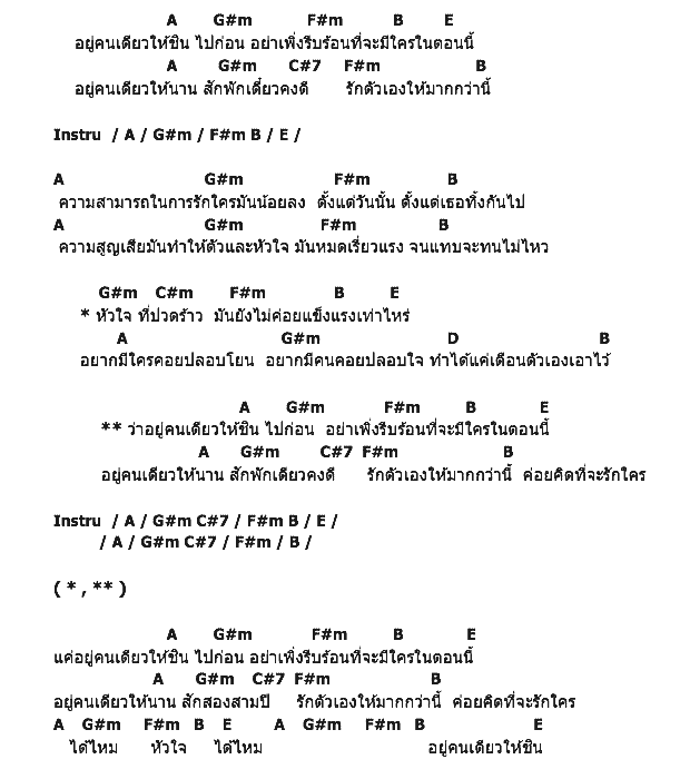 คอร์ดเพลง เนื้อเพลง อยู่คนเดียวให้ชิน, คอร์ดเพลง อยู่คนเดียวให้ชิน ของ PARKING TOYz, คอร์ดเพลงของ PARKING TOYz, เนื้อร้อง อยู่คนเดียวให้ชิน PARKING TOYz, อยู่คนเดียวให้ชิน คอร์ดง่าย ๆ, คอร์ด อยู่คนเดียวให้ชิน ต้นฉบับ