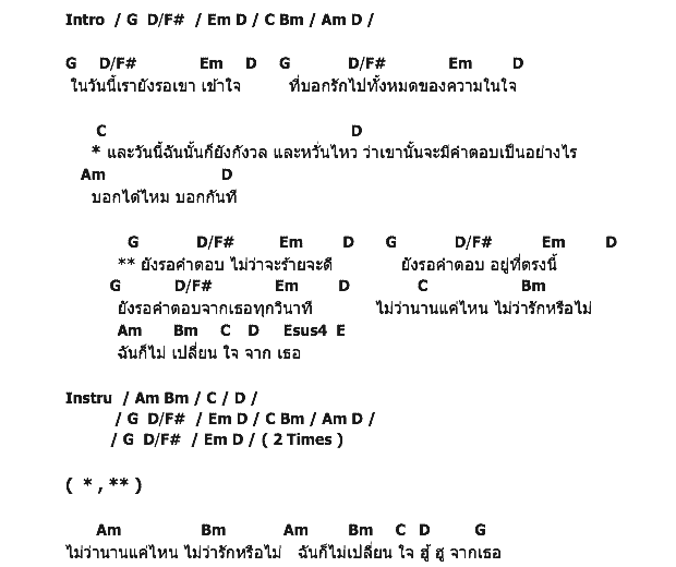 คอร์ดเพลง เนื้อเพลง รอคำตอบ, คอร์ดเพลง รอคำตอบ ของ แมว จิระศักดิ์, คอร์ดเพลงของ แมว จิระศักดิ์, เนื้อร้อง รอคำตอบ แมว จิระศักดิ์, รอคำตอบ คอร์ดง่าย ๆ, คอร์ด รอคำตอบ ต้นฉบับ