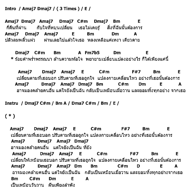 คอร์ดเพลง เนื้อเพลง แปลงกาย, คอร์ดเพลง แปลงกาย ของ มิ้น สวรรยา, คอร์ดเพลงของ มิ้น สวรรยา, เนื้อร้อง แปลงกาย มิ้น สวรรยา, แปลงกาย คอร์ดง่าย ๆ, คอร์ด แปลงกาย ต้นฉบับ