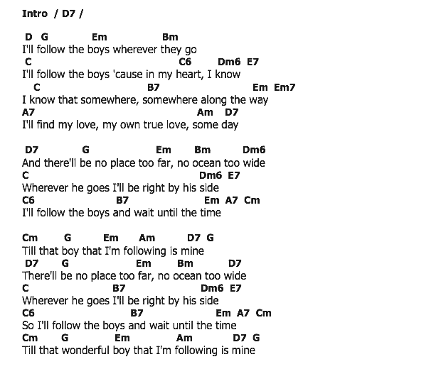 คอร์ดเพลง เนื้อเพลง The Boys, คอร์ดเพลง The Boys ของ Perry Como, คอร์ดเพลงของ Perry Como, เนื้อร้อง The Boys Perry Como, The Boys คอร์ดง่าย ๆ, คอร์ด The Boys ต้นฉบับ