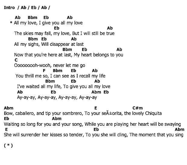 คอร์ดเพลง เนื้อเพลง All My Love, คอร์ดเพลง All My Love ของ Patti Page, คอร์ดเพลงของ Patti Page, เนื้อร้อง All My Love Patti Page, All My Love คอร์ดง่าย ๆ, คอร์ด All My Love ต้นฉบับ