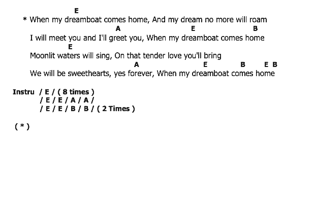 คอร์ดเพลง เนื้อเพลง When My Dreamboat Comes Home, คอร์ดเพลง When My Dreamboat Comes Home ของ Fats Domino, คอร์ดเพลงของ Fats Domino, เนื้อร้อง When My Dreamboat Comes Home Fats Domino, When My Dreamboat Comes Home คอร์ดง่าย ๆ, คอร์ด When My Dreamboat Comes Home ต้นฉบับ