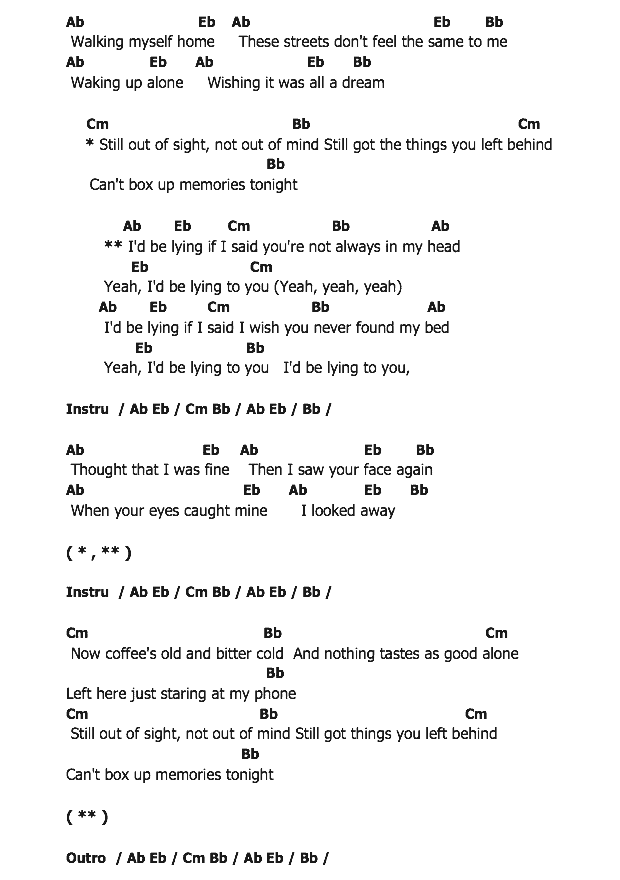 คอร์ดเพลง เนื้อเพลง Lying To You, คอร์ดเพลง Lying To You ของ Goldroom, คอร์ดเพลงของ Goldroom, เนื้อร้อง Lying To You Goldroom, Lying To You คอร์ดง่าย ๆ, คอร์ด Lying To You ต้นฉบับ
