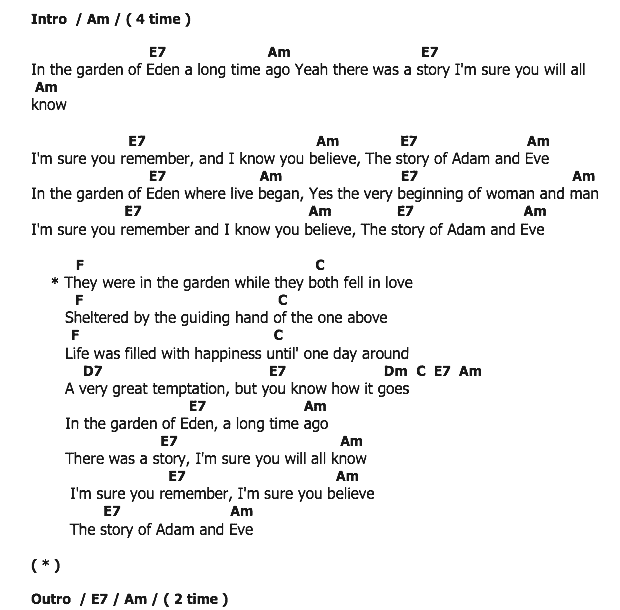 คอร์ดเพลง เนื้อเพลง Adam And Eve, คอร์ดเพลง Adam And Eve ของ Paul Anka, คอร์ดเพลงของ Paul Anka, เนื้อร้อง Adam And Eve Paul Anka, Adam And Eve คอร์ดง่าย ๆ, คอร์ด Adam And Eve ต้นฉบับ