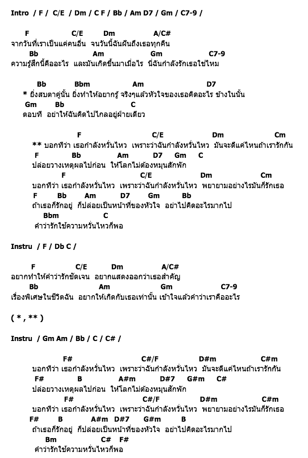 คอร์ดเพลง เนื้อเพลง หวั่นไหวก็พอ, คอร์ดเพลง หวั่นไหวก็พอ ของ ว่าน ธนกฤต, คอร์ดเพลงของ ว่าน ธนกฤต, เนื้อร้อง หวั่นไหวก็พอ ว่าน ธนกฤต, หวั่นไหวก็พอ คอร์ดง่าย ๆ, คอร์ด หวั่นไหวก็พอ ต้นฉบับ