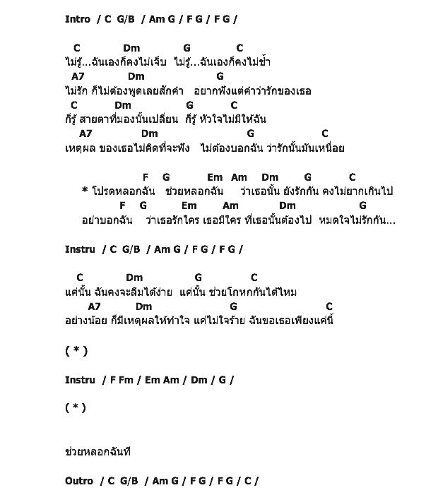 คอร์ดเพลง เนื้อเพลง โปรดหลอกฉัน, คอร์ดเพลง โปรดหลอกฉัน ของ หนุ่ย นันทกานต์, คอร์ดเพลงของ หนุ่ย นันทกานต์, เนื้อร้อง โปรดหลอกฉัน หนุ่ย นันทกานต์, โปรดหลอกฉัน คอร์ดง่าย ๆ, คอร์ด โปรดหลอกฉัน ต้นฉบับ