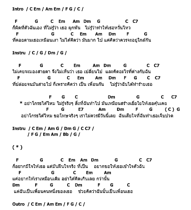 คอร์ดเพลง เนื้อเพลง อย่าโกรธได้ไหม, คอร์ดเพลง อย่าโกรธได้ไหม ของ กรรณิการ์ ซาย, คอร์ดเพลงของ กรรณิการ์ ซาย, เนื้อร้อง อย่าโกรธได้ไหม กรรณิการ์ ซาย, อย่าโกรธได้ไหม คอร์ดง่าย ๆ, คอร์ด อย่าโกรธได้ไหม ต้นฉบับ