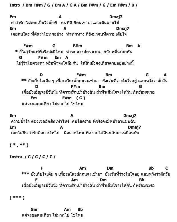 คอร์ดเพลง เนื้อเพลง รักไม่เข้าข้าง, คอร์ดเพลง รักไม่เข้าข้าง ของ The Dey, คอร์ดเพลงของ The Dey, เนื้อร้อง รักไม่เข้าข้าง The Dey, รักไม่เข้าข้าง คอร์ดง่าย ๆ, คอร์ด รักไม่เข้าข้าง ต้นฉบับ