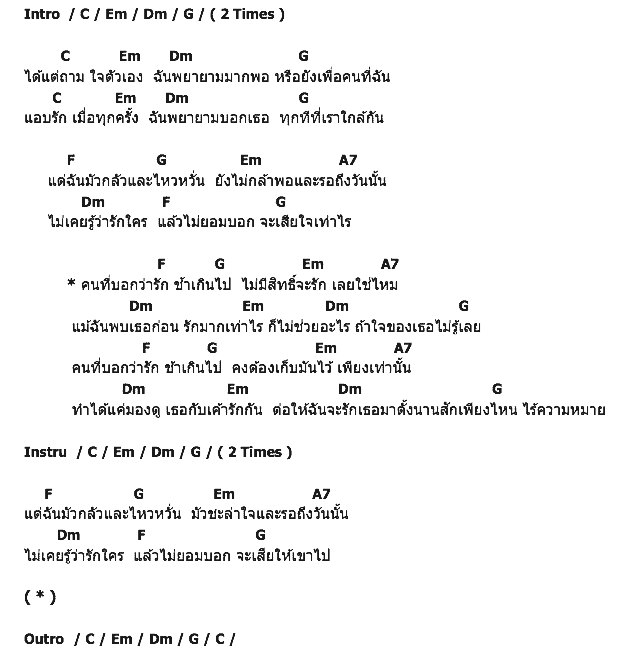 คอร์ดเพลง เนื้อเพลง ชะล่าใจ, คอร์ดเพลง ชะล่าใจ ของ A-POY, คอร์ดเพลงของ A-POY, เนื้อร้อง ชะล่าใจ A-POY, ชะล่าใจ คอร์ดง่าย ๆ, คอร์ด ชะล่าใจ ต้นฉบับ