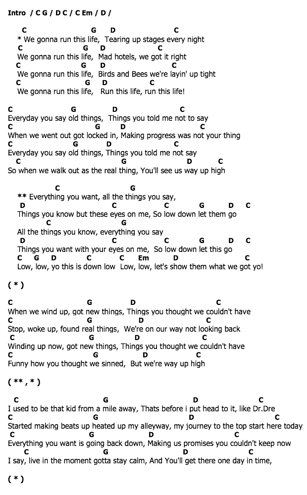 คอร์ดเพลง เนื้อเพลง RUN THIS LIFE, คอร์ดเพลง RUN THIS LIFE ของ D.O.PE, คอร์ดเพลงของ D.O.PE, เนื้อร้อง RUN THIS LIFE D.O.PE, RUN THIS LIFE คอร์ดง่าย ๆ, คอร์ด RUN THIS LIFE ต้นฉบับ