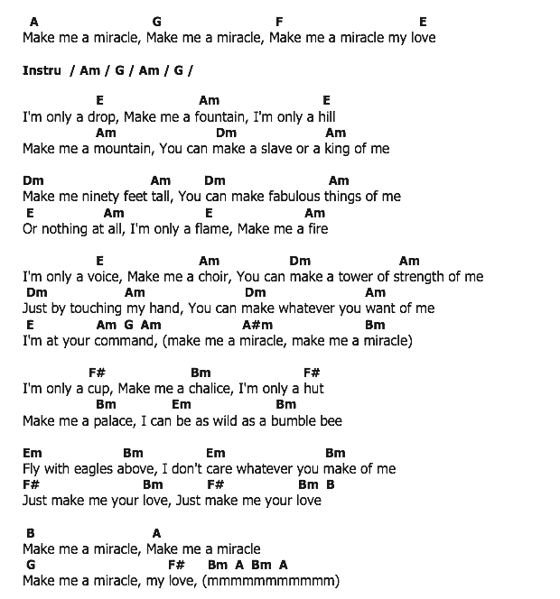 คอร์ดเพลง เนื้อเพลง Make Me A Miracle, คอร์ดเพลง Make Me A Miracle ของ Jimmie Rodgers, คอร์ดเพลงของ Jimmie Rodgers, เนื้อร้อง Make Me A Miracle Jimmie Rodgers, Make Me A Miracle คอร์ดง่าย ๆ, คอร์ด Make Me A Miracle ต้นฉบับ