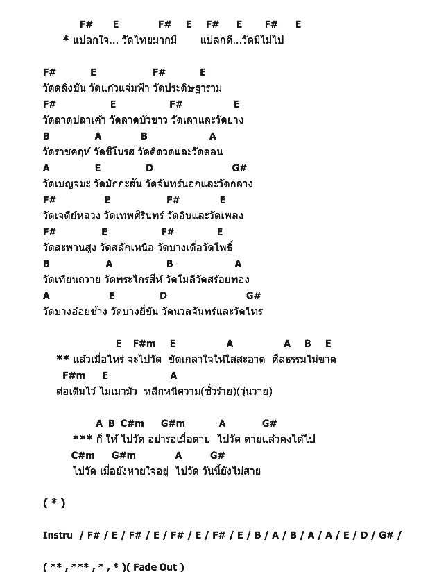 คอร์ดเพลง เนื้อเพลง วัด, คอร์ดเพลง วัด ของ กัมปะนี, คอร์ดเพลงของ กัมปะนี, เนื้อร้อง วัด กัมปะนี, วัด คอร์ดง่าย ๆ, คอร์ด วัด ต้นฉบับ