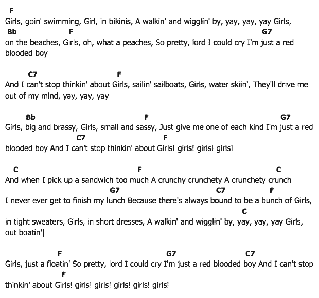 คอร์ดเพลง เนื้อเพลง Girls Girls Girls, คอร์ดเพลง Girls Girls Girls ของ Jerry Leiber / Mike Stoller, คอร์ดเพลงของ Jerry Leiber / Mike Stoller, เนื้อร้อง Girls Girls Girls Jerry Leiber / Mike Stoller, Girls Girls Girls คอร์ดง่าย ๆ, คอร์ด Girls Girls Girls ต้นฉบับ