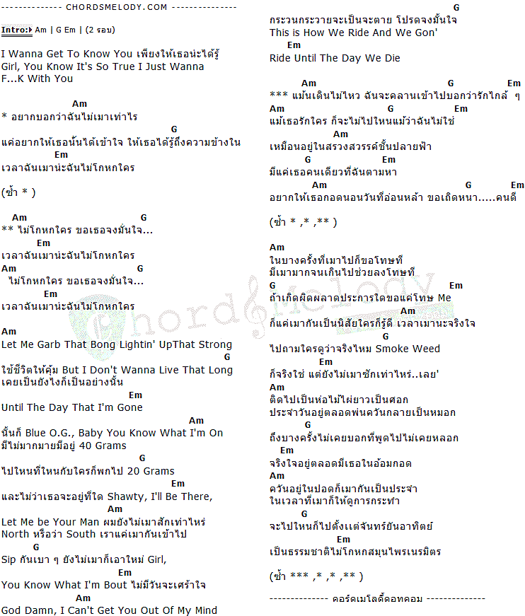 คอร์ดเพลง เนื้อเพลง เวลาฉันเมา, คอร์ดเพลง เวลาฉันเมา ของ ILLSLICK Feat.BlackNud, คอร์ดเพลงของ ILLSLICK Feat.BlackNud, เนื้อร้อง เวลาฉันเมา ILLSLICK Feat.BlackNud, เวลาฉันเมา คอร์ดง่าย ๆ, คอร์ด เวลาฉันเมา ต้นฉบับ