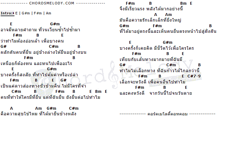 คอร์ดเพลง เนื้อเพลง คนที่ยืนข้างหลัง, คอร์ดเพลง คนที่ยืนข้างหลัง ของ ต็อง วิตติวัต, คอร์ดเพลงของ ต็อง วิตติวัต, เนื้อร้อง คนที่ยืนข้างหลัง ต็อง วิตติวัต, คนที่ยืนข้างหลัง คอร์ดง่าย ๆ, คอร์ด คนที่ยืนข้างหลัง ต้นฉบับ