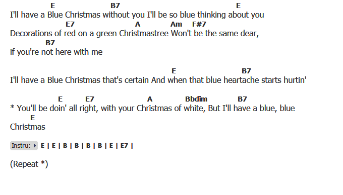 คอร์ดเพลง เนื้อเพลง Blue Christmas, คอร์ดเพลง Blue Christmas ของ Elvis presley, คอร์ดเพลงของ Elvis presley, เนื้อร้อง Blue Christmas Elvis presley, Blue Christmas คอร์ดง่าย ๆ, คอร์ด Blue Christmas ต้นฉบับ