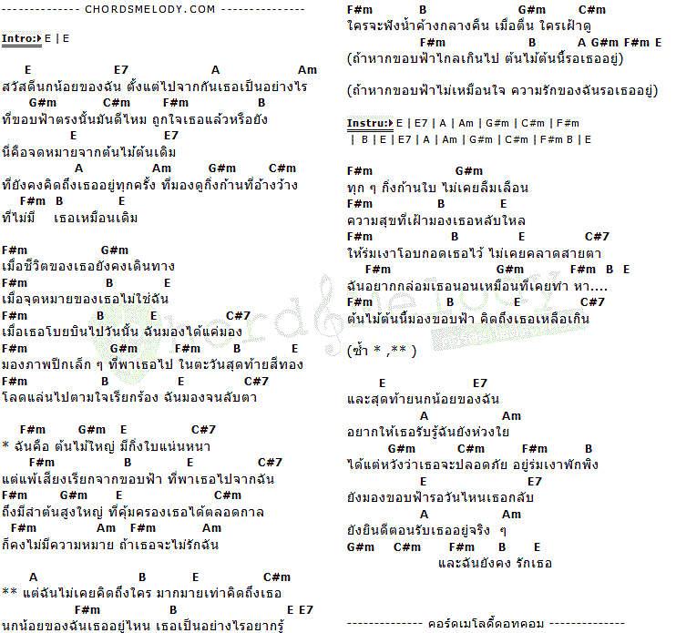 คอร์ดเพลง เนื้อเพลง จดหมายจากต้นไม้, คอร์ดเพลง จดหมายจากต้นไม้ ของ Portrait, คอร์ดเพลงของ Portrait, เนื้อร้อง จดหมายจากต้นไม้ Portrait, จดหมายจากต้นไม้ คอร์ดง่าย ๆ, คอร์ด จดหมายจากต้นไม้ ต้นฉบับ