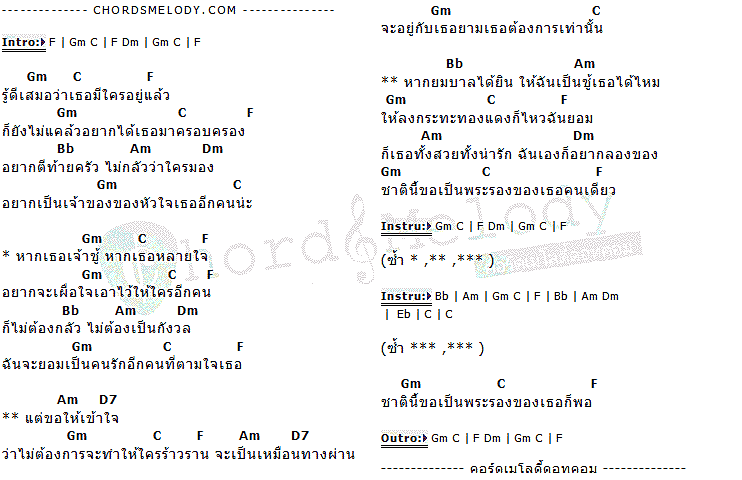 คอร์ดเพลง เนื้อเพลง พระรอง, คอร์ดเพลง พระรอง ของ วิด ไฮเปอร์, คอร์ดเพลงของ วิด ไฮเปอร์, เนื้อร้อง พระรอง วิด ไฮเปอร์, พระรอง คอร์ดง่าย ๆ, คอร์ด พระรอง ต้นฉบับ