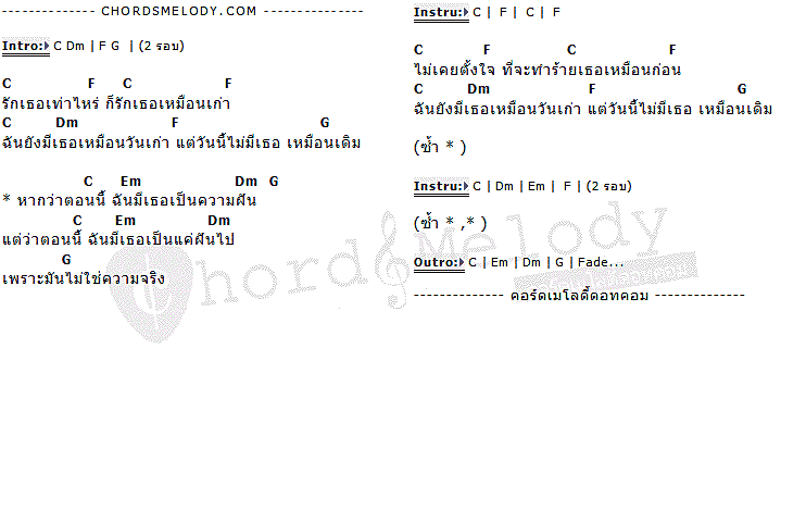 คอร์ดเพลง เนื้อเพลง ฝัน, คอร์ดเพลง ฝัน ของ Whatever, คอร์ดเพลงของ Whatever, เนื้อร้อง ฝัน Whatever, ฝัน คอร์ดง่าย ๆ, คอร์ด ฝัน ต้นฉบับ