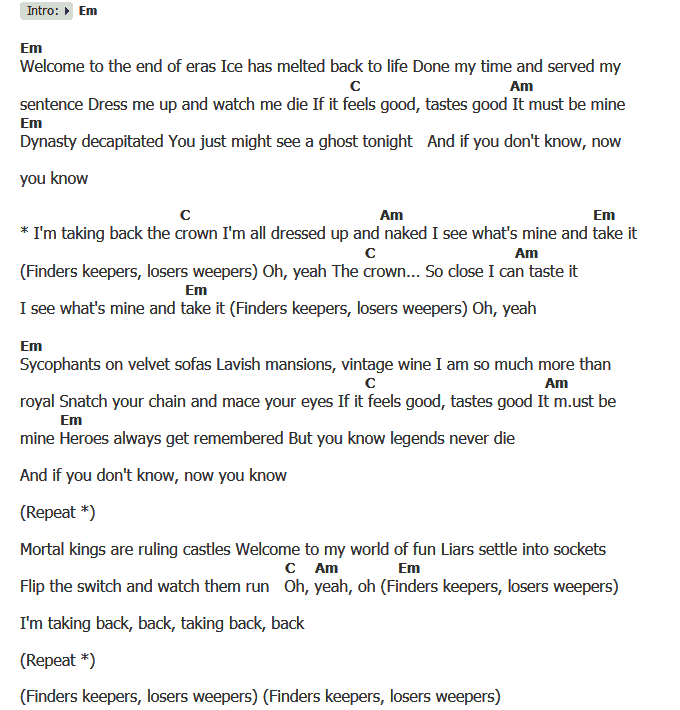 คอร์ดเพลง เนื้อเพลง Emperor's New Clothes, คอร์ดเพลง Emperor's New Clothes ของ Panic! At The Disco, คอร์ดเพลงของ Panic! At The Disco, เนื้อร้อง Emperor's New Clothes Panic! At The Disco, Emperor's New Clothes คอร์ดง่าย ๆ, คอร์ด Emperor's New Clothes ต้นฉบับ