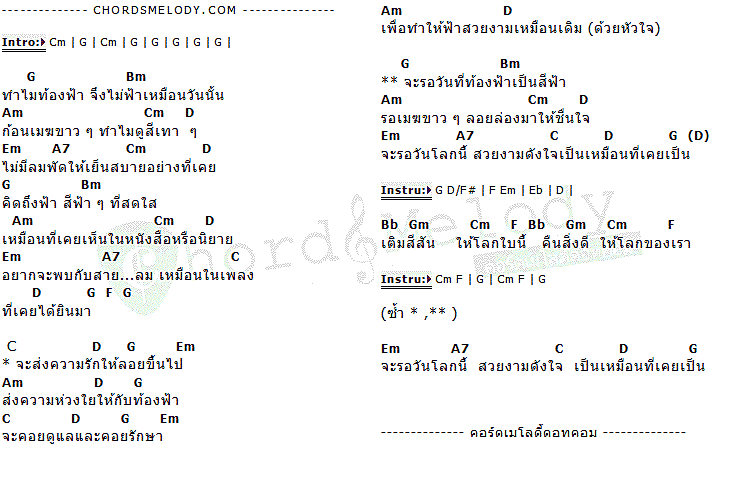 คอร์ดเพลง เนื้อเพลง ส่งใจให้ท้องฟ้า, คอร์ดเพลง ส่งใจให้ท้องฟ้า ของ รวมศิลปิน, คอร์ดเพลงของ รวมศิลปิน, เนื้อร้อง ส่งใจให้ท้องฟ้า รวมศิลปิน, ส่งใจให้ท้องฟ้า คอร์ดง่าย ๆ, คอร์ด ส่งใจให้ท้องฟ้า ต้นฉบับ
