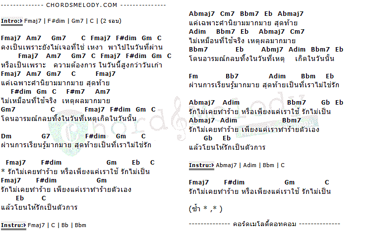 คอร์ดเพลง เนื้อเพลง รักไม่เคย, คอร์ดเพลง รักไม่เคย ของ ปลานิลเต็มบ้าน Feat.Plastic Plastic, คอร์ดเพลงของ ปลานิลเต็มบ้าน Feat.Plastic Plastic, เนื้อร้อง รักไม่เคย ปลานิลเต็มบ้าน Feat.Plastic Plastic, รักไม่เคย คอร์ดง่าย ๆ, คอร์ด รักไม่เคย ต้นฉบับ