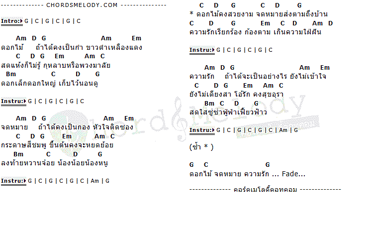 คอร์ดเพลง เนื้อเพลง ดอกไม้ จดหมาย ความรัก, คอร์ดเพลง ดอกไม้ จดหมาย ความรัก ของ นรินทร ณ บางช้าง, คอร์ดเพลงของ นรินทร ณ บางช้าง, เนื้อร้อง ดอกไม้ จดหมาย ความรัก นรินทร ณ บางช้าง, ดอกไม้ จดหมาย ความรัก คอร์ดง่าย ๆ, คอร์ด ดอกไม้ จดหมาย ความรัก ต้นฉบับ