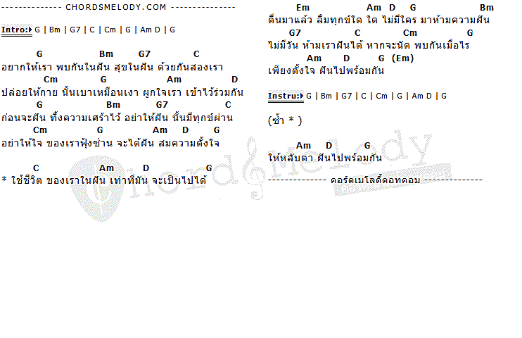 คอร์ดเพลง เนื้อเพลง พบกันในฝัน, คอร์ดเพลง พบกันในฝัน ของ ปุ๊ อัญชลี จงคดีกิจ, คอร์ดเพลงของ ปุ๊ อัญชลี จงคดีกิจ, เนื้อร้อง พบกันในฝัน ปุ๊ อัญชลี จงคดีกิจ, พบกันในฝัน คอร์ดง่าย ๆ, คอร์ด พบกันในฝัน ต้นฉบับ