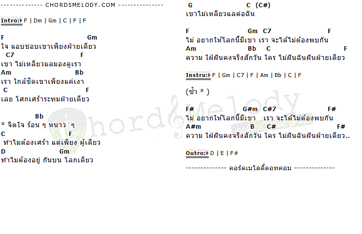คอร์ดเพลง เนื้อเพลง ฝ่ายเดียว, คอร์ดเพลง ฝ่ายเดียว ของ ปุ๊ อัญชลี จงคดีกิจ, คอร์ดเพลงของ ปุ๊ อัญชลี จงคดีกิจ, เนื้อร้อง ฝ่ายเดียว ปุ๊ อัญชลี จงคดีกิจ, ฝ่ายเดียว คอร์ดง่าย ๆ, คอร์ด ฝ่ายเดียว ต้นฉบับ