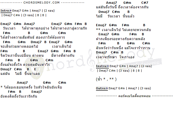 คอร์ดเพลง เนื้อเพลง เวลากับคนสองคน, คอร์ดเพลง เวลากับคนสองคน ของ ปราโมทย์ วิเลปะนะ, คอร์ดเพลงของ ปราโมทย์ วิเลปะนะ, เนื้อร้อง เวลากับคนสองคน ปราโมทย์ วิเลปะนะ, เวลากับคนสองคน คอร์ดง่าย ๆ, คอร์ด เวลากับคนสองคน ต้นฉบับ