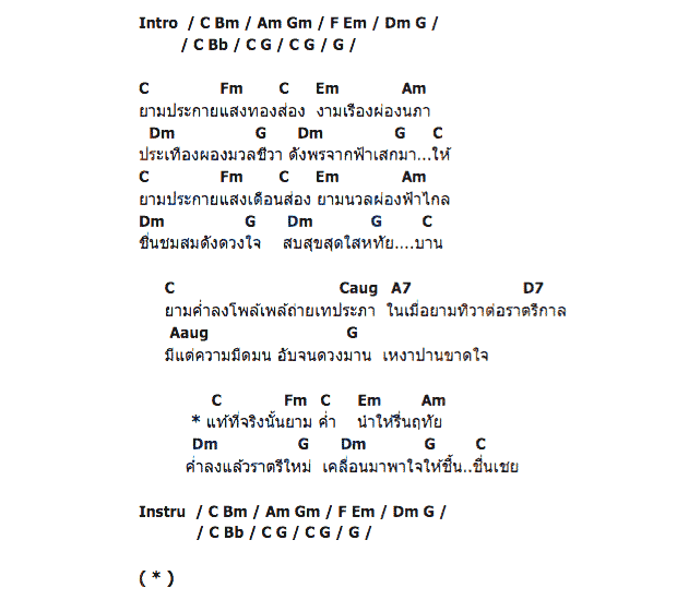 คอร์ดเพลง เนื้อเพลง ยามค่ำ, คอร์ดเพลง ยามค่ำ ของ เพลงพระราชนิพนธ์, คอร์ดเพลงของ เพลงพระราชนิพนธ์, เนื้อร้อง ยามค่ำ เพลงพระราชนิพนธ์, ยามค่ำ คอร์ดง่าย ๆ, คอร์ด ยามค่ำ ต้นฉบับ