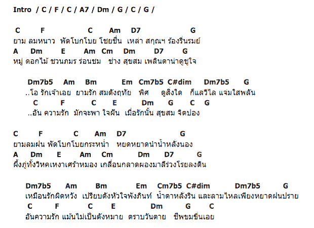 คอร์ดเพลง เนื้อเพลง ลมหนาว, คอร์ดเพลง ลมหนาว ของ เพลงพระราชนิพนธ์, คอร์ดเพลงของ เพลงพระราชนิพนธ์, เนื้อร้อง ลมหนาว เพลงพระราชนิพนธ์, ลมหนาว คอร์ดง่าย ๆ, คอร์ด ลมหนาว ต้นฉบับ