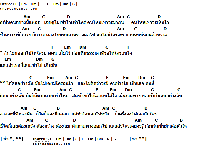 คอร์ดเพลง เนื้อเพลง โยนหินถามทาง, คอร์ดเพลง โยนหินถามทาง ของ จิมมี่ The Rockets, คอร์ดเพลงของ จิมมี่ The Rockets, เนื้อร้อง โยนหินถามทาง จิมมี่ The Rockets, โยนหินถามทาง คอร์ดง่าย ๆ, คอร์ด โยนหินถามทาง ต้นฉบับ
