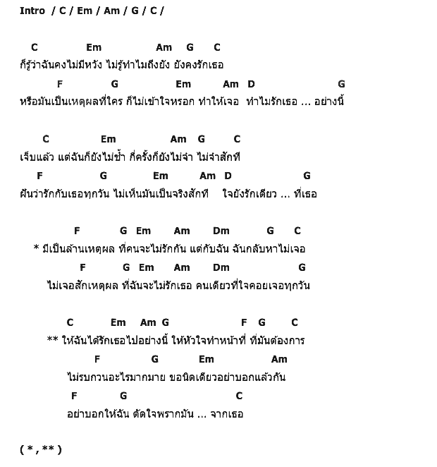คอร์ดเพลง เนื้อเพลง เหตุผลที่ไม่รักเธอ, คอร์ดเพลง เหตุผลที่ไม่รักเธอ ของ ดนุพร ปุณณกันต์, คอร์ดเพลงของ ดนุพร ปุณณกันต์, เนื้อร้อง เหตุผลที่ไม่รักเธอ ดนุพร ปุณณกันต์, เหตุผลที่ไม่รักเธอ คอร์ดง่าย ๆ, คอร์ด เหตุผลที่ไม่รักเธอ ต้นฉบับ
