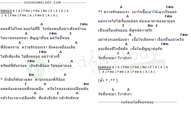 คอร์ดเพลง เนื้อเพลง รอวิวาห์, คอร์ดเพลง รอวิวาห์ ของ บิ๊กสุรินทร์, คอร์ดเพลงของ บิ๊กสุรินทร์, เนื้อร้อง รอวิวาห์ บิ๊กสุรินทร์, รอวิวาห์ คอร์ดง่าย ๆ, คอร์ด รอวิวาห์ ต้นฉบับ