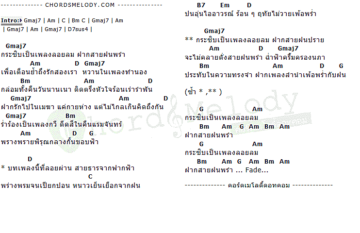 คอร์ดเพลง เนื้อเพลง เสียงกระซิบจากสายฝน, คอร์ดเพลง เสียงกระซิบจากสายฝน ของ วงตาวัน, คอร์ดเพลงของ วงตาวัน, เนื้อร้อง เสียงกระซิบจากสายฝน วงตาวัน, เสียงกระซิบจากสายฝน คอร์ดง่าย ๆ, คอร์ด เสียงกระซิบจากสายฝน ต้นฉบับ