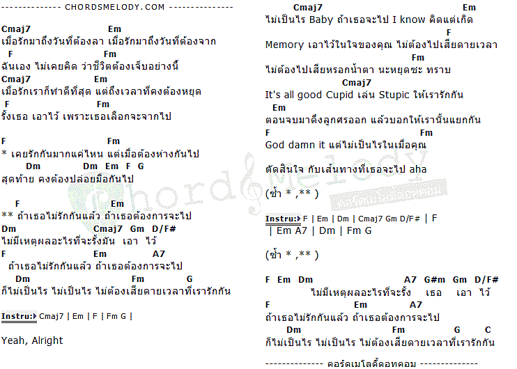 คอร์ดเพลง เนื้อเพลง ไม่เป็นไร, คอร์ดเพลง ไม่เป็นไร ของ Lipta Feat.UrboyTJ, คอร์ดเพลงของ Lipta Feat.UrboyTJ, เนื้อร้อง ไม่เป็นไร Lipta Feat.UrboyTJ, ไม่เป็นไร คอร์ดง่าย ๆ, คอร์ด ไม่เป็นไร ต้นฉบับ