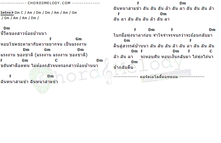 คอร์ดเพลง เนื้อเพลง ฉันทนาสามช่า, คอร์ดเพลง ฉันทนาสามช่า ของ ทับทิม อัญรินทร์, คอร์ดเพลงของ ทับทิม อัญรินทร์, เนื้อร้อง ฉันทนาสามช่า ทับทิม อัญรินทร์, ฉันทนาสามช่า คอร์ดง่าย ๆ, คอร์ด ฉันทนาสามช่า ต้นฉบับ