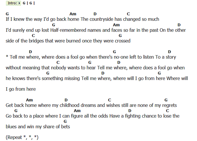 คอร์ดเพลง เนื้อเพลง Where Do I Go From Here, คอร์ดเพลง Where Do I Go From Here ของ Elvis presley, คอร์ดเพลงของ Elvis presley, เนื้อร้อง Where Do I Go From Here Elvis presley, Where Do I Go From Here คอร์ดง่าย ๆ, คอร์ด Where Do I Go From Here ต้นฉบับ