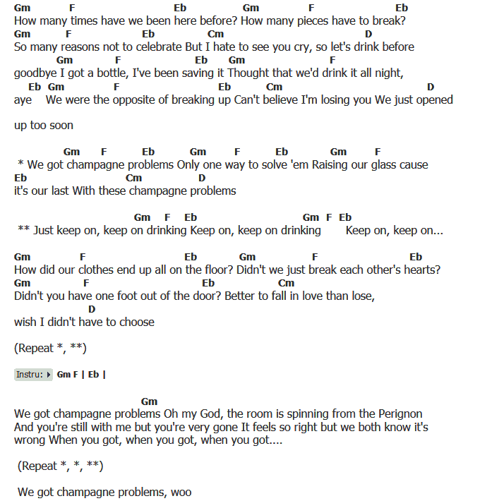คอร์ดเพลง เนื้อเพลง Champagne Problems, คอร์ดเพลง Champagne Problems ของ Nick Jonas, คอร์ดเพลงของ Nick Jonas, เนื้อร้อง Champagne Problems Nick Jonas, Champagne Problems คอร์ดง่าย ๆ, คอร์ด Champagne Problems ต้นฉบับ