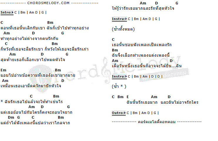 คอร์ดเพลง เนื้อเพลง รักเธอไปแล้ว, คอร์ดเพลง รักเธอไปแล้ว ของ เวสป้า อาร์สยาม, คอร์ดเพลงของ เวสป้า อาร์สยาม, เนื้อร้อง รักเธอไปแล้ว เวสป้า อาร์สยาม, รักเธอไปแล้ว คอร์ดง่าย ๆ, คอร์ด รักเธอไปแล้ว ต้นฉบับ