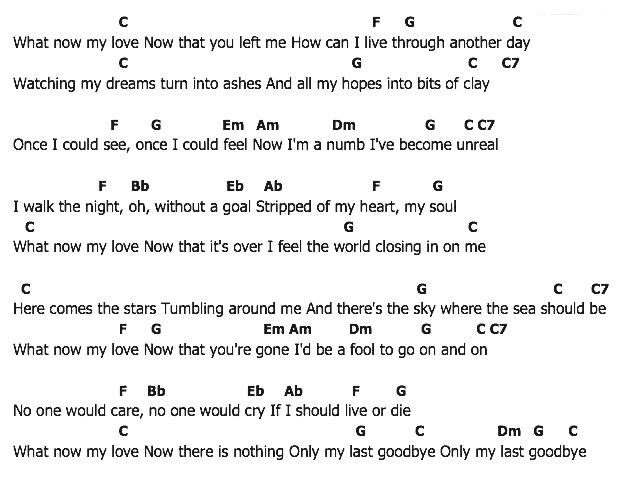คอร์ดเพลง เนื้อเพลง What Now My Love, คอร์ดเพลง What Now My Love ของ Elvis presley, คอร์ดเพลงของ Elvis presley, เนื้อร้อง What Now My Love Elvis presley, What Now My Love คอร์ดง่าย ๆ, คอร์ด What Now My Love ต้นฉบับ