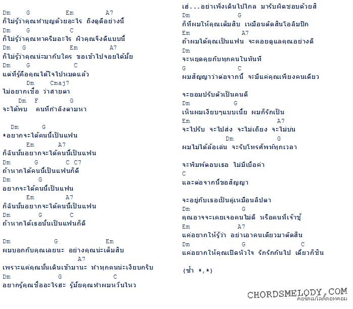 คอร์ดเพลง เนื้อเพลง แฟน, คอร์ดเพลง แฟน ของ Lipta, คอร์ดเพลงของ Lipta, เนื้อร้อง แฟน Lipta, แฟน คอร์ดง่าย ๆ, คอร์ด แฟน ต้นฉบับ