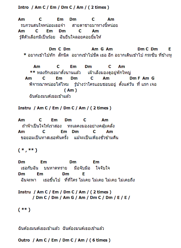 คอร์ดเพลง เนื้อเพลง ต้องมนต์, คอร์ดเพลง ต้องมนต์ ของ เสก Loso, คอร์ดเพลงของ เสก Loso, เนื้อร้อง ต้องมนต์ เสก Loso, ต้องมนต์ คอร์ดง่าย ๆ, คอร์ด ต้องมนต์ ต้นฉบับ