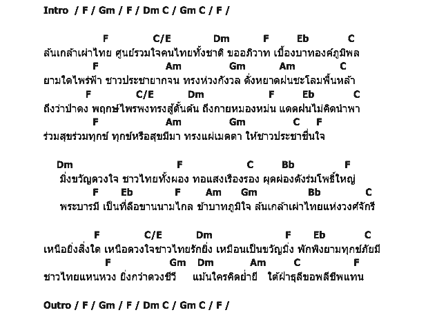 คอร์ดเพลง เนื้อเพลง ล้นเกล้าเผ่าไทย, คอร์ดเพลง ล้นเกล้าเผ่าไทย ของ ก๊อต จักรพรรณ์, คอร์ดเพลงของ ก๊อต จักรพรรณ์, เนื้อร้อง ล้นเกล้าเผ่าไทย ก๊อต จักรพรรณ์, ล้นเกล้าเผ่าไทย คอร์ดง่าย ๆ, คอร์ด ล้นเกล้าเผ่าไทย ต้นฉบับ