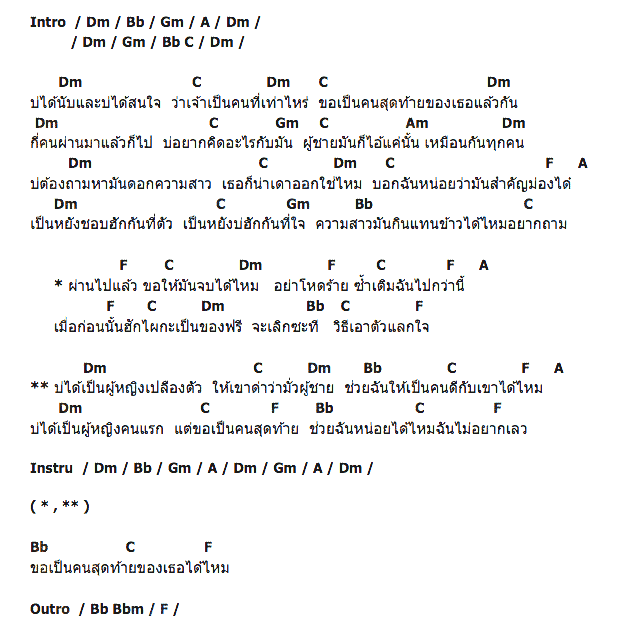 คอร์ดเพลง เนื้อเพลง ผู้หญิงคนสุดท้าย, คอร์ดเพลง ผู้หญิงคนสุดท้าย ของ บัวผัน ทังโส, คอร์ดเพลงของ บัวผัน ทังโส, เนื้อร้อง ผู้หญิงคนสุดท้าย บัวผัน ทังโส, ผู้หญิงคนสุดท้าย คอร์ดง่าย ๆ, คอร์ด ผู้หญิงคนสุดท้าย ต้นฉบับ