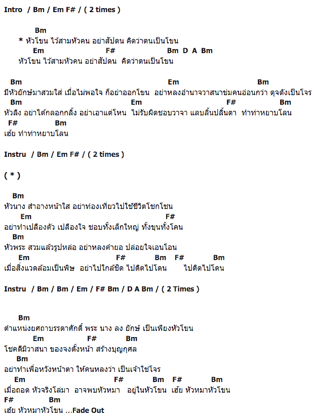 คอร์ดเพลง เนื้อเพลง หัวโขน, คอร์ดเพลง หัวโขน ของ โฮป, คอร์ดเพลงของ โฮป, เนื้อร้อง หัวโขน โฮป, หัวโขน คอร์ดง่าย ๆ, คอร์ด หัวโขน ต้นฉบับ
