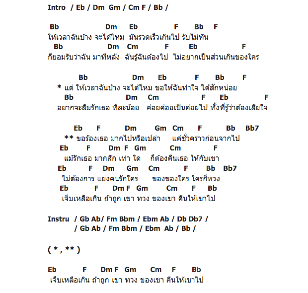 คอร์ดเพลง เนื้อเพลง ให้เวลาฉันบ้าง, คอร์ดเพลง ให้เวลาฉันบ้าง ของ วารุณี สุนทรีสวัสดิ์, คอร์ดเพลงของ วารุณี สุนทรีสวัสดิ์, เนื้อร้อง ให้เวลาฉันบ้าง วารุณี สุนทรีสวัสดิ์, ให้เวลาฉันบ้าง คอร์ดง่าย ๆ, คอร์ด ให้เวลาฉันบ้าง ต้นฉบับ