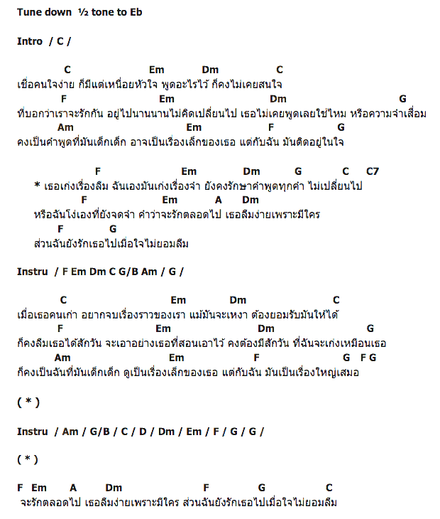 คอร์ดเพลง เนื้อเพลง เธอเก่งเรื่องลืมฉันเก่งเรื่องจำ, คอร์ดเพลง เธอเก่งเรื่องลืมฉันเก่งเรื่องจำ ของ 7 Days Crazy, คอร์ดเพลงของ 7 Days Crazy, เนื้อร้อง เธอเก่งเรื่องลืมฉันเก่งเรื่องจำ 7 Days Crazy, เธอเก่งเรื่องลืมฉันเก่งเรื่องจำ คอร์ดง่าย ๆ, คอร์ด เธอเก่งเรื่องลืมฉันเก่งเรื่องจำ ต้นฉบับ