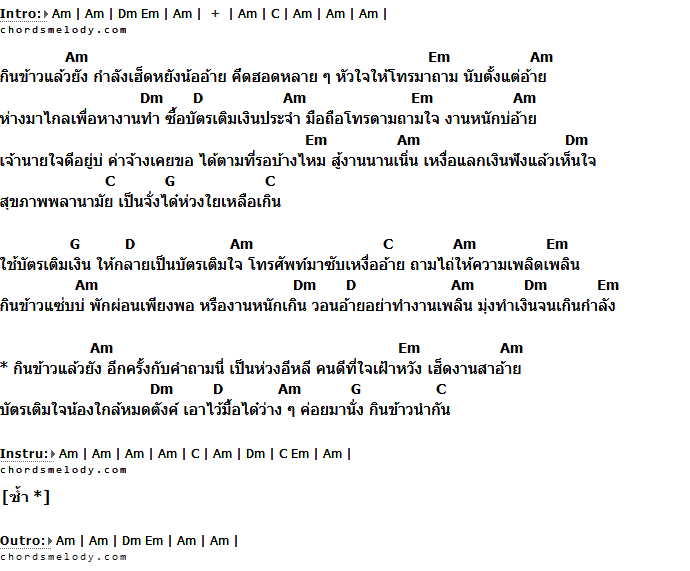 คอร์ดเพลง เนื้อเพลง กินข้าวหรือยัง, คอร์ดเพลง กินข้าวหรือยัง ของ ต่าย อรทัย, คอร์ดเพลงของ ต่าย อรทัย, เนื้อร้อง กินข้าวหรือยัง ต่าย อรทัย, กินข้าวหรือยัง คอร์ดง่าย ๆ, คอร์ด กินข้าวหรือยัง ต้นฉบับ